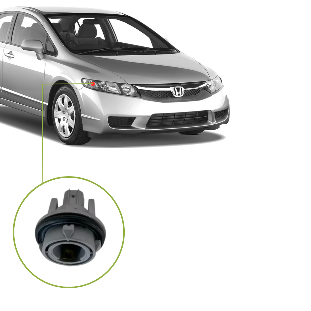 Soquete original do pisca-seta do farol Honda New Civic 2007 a 2011